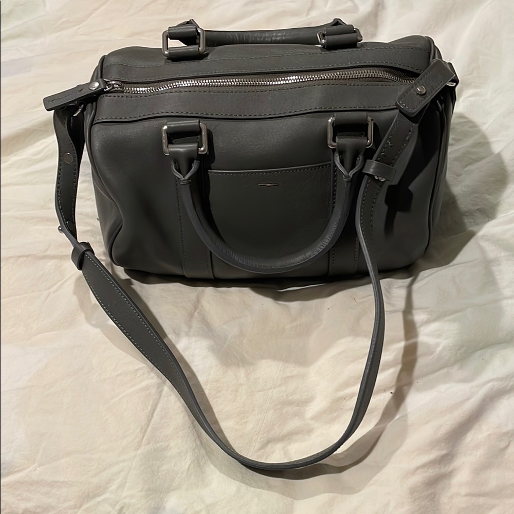 Shinola Gray Leather Handbag- never used. Made in the USA.